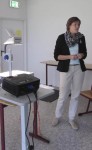 Lehrerin Dorothee Krause informierte über eine Austauschorganisation. Foto: SMMP/Fiebig