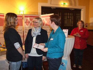 Bei der Ausbildungsplatzbörse führten "Placida"-Schüler und -Lehrer viele Gespräche. Foto: SMMP/Hofbauer